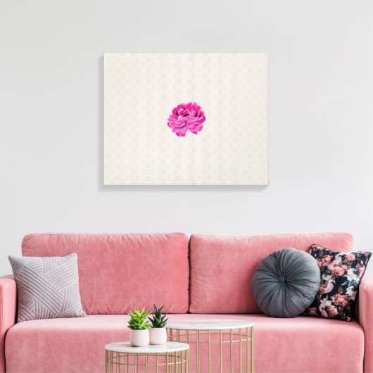 植物,花,花,花,ピンク,マゼンタ,フォント,パターン キャンバスプリント (インサイチュ (リビング))