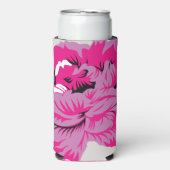 植物，花，花，花，ピンク，マゼンタ，フォント，パターン スリム缶クーラー (Seltzer正面)