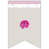 植物，花，花，花，ピンク，マゼンタ，フォント，パターン バンティングフラッグ (第1の旗)