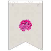 植物，花，花，花，ピンク，マゼンタ，フォント，パターン バンティングフラッグ (第3の旗)