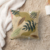 植物、、12月を含むシームレスな熱葉帯パターン クッション (ブランケット)