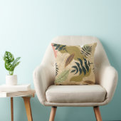 植物、、12月を含むシームレスな熱葉帯パターン クッション (椅子)