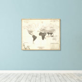 植生の地理的分布 キャンバスプリント (インサイチュ (ウッドフロア))