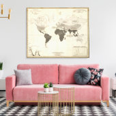 植生の地理的分布 キャンバスプリント (インサイチュ (リビング))