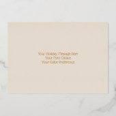 植生エバーグリーンスプレーオーナメント暖灰色金ゴールド 箔シーズンカード (裏面)