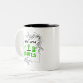 植考え物がもっと要る ツートーンマグカップ (正面左)