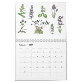 植色彩の鮮やか物スケッチ カレンダー (2月 2027)