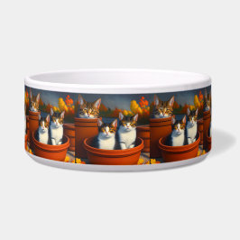 植鉢の子猫たち、セラミックペットボウル ボウル