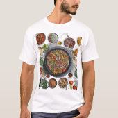 植鮮やか物料理 Tシャツ (正面)