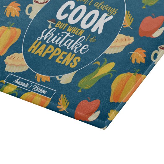 椎竹おもしろいミーム感謝秋のパターン カッティングボード (角)