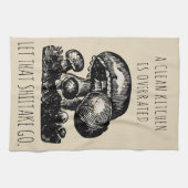 椎茸がおもしろいにカスタムなきのこ行くこと認められる キッチンタオル (横)