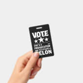 検事とフェロン有権者おもしろい政治 バッジ (手持ち)