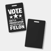 検事とフェロン有権者おもしろい政治 バッジ (正面＆裏面)