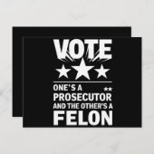 検事とフェロン有権者おもしろい政治 ポストカード (正面/裏面)
