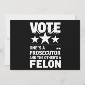 検事とフェロン有権者おもしろい政治 招待状 (正面)