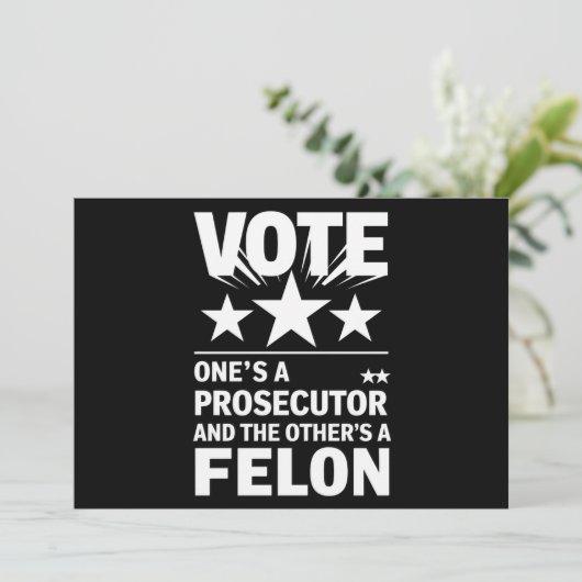 検事とフェロン有権者おもしろい政治 招待状 (スタンド正面)