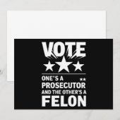 検事とフェロン有権者おもしろい政治 招待状 (正面/裏面)