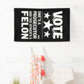 検事とフェロン有権者おもしろい政治 横断幕 (インサイチュ)