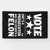 検事とフェロン有権者おもしろい政治 横断幕 (横)