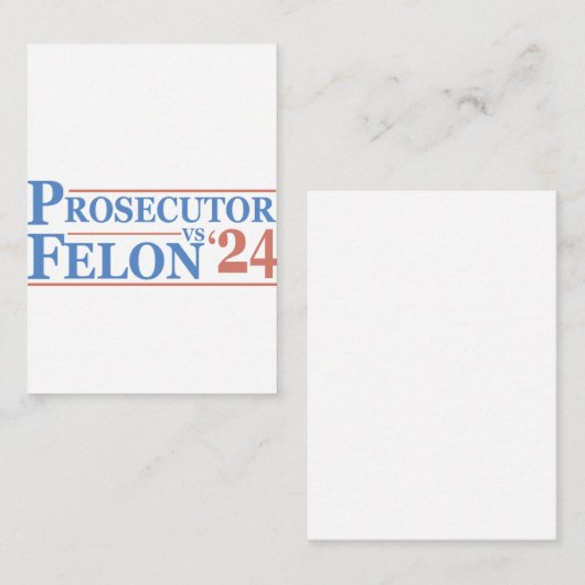 検事vsフェロン・アメリカン選挙2024 Tシャツ ノートカード (正面/裏面)