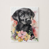 検保索 – ラブラドール・リトリーバ – ブラック・ラボ ジグソーパズル (縦)