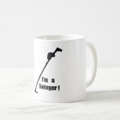 検出する/宝捜しのマグおもしろいの金属 コーヒーマグカップ (正面右)