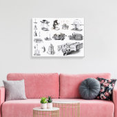 検出と使用の楽器 キャンバスプリント (インサイチュ (リビング))