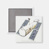 検出に用いる衛星のイラストレーション マグネット (正面/裏面)