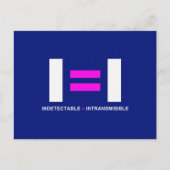 検出不可能なHIVは感染しないHIVと等しい ポストカード (正面)