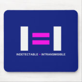 検出不可能なHIVは感染しないHIVと等しい マウスパッド (正面)