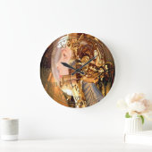 検査のサイボーグの可愛い人 ラージ壁時計 (ホーム)