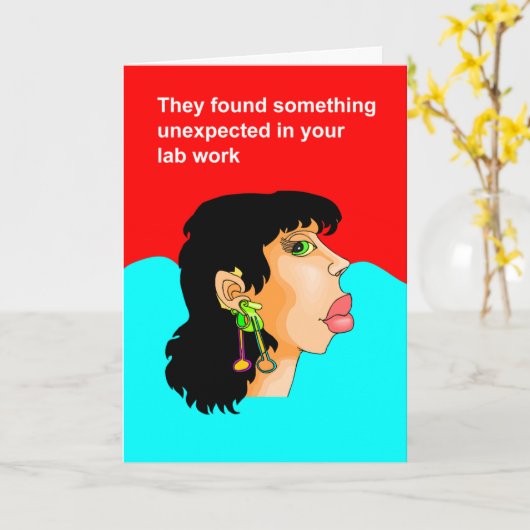 検査のサプライズ カード (黄色い花)