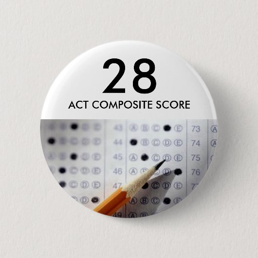 検査、テスト、行為、28は、集成値機能します 缶バッジ (正面)