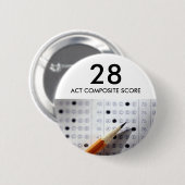 検査、テスト、行為、28は、集成値機能します 缶バッジ (正面&裏面)