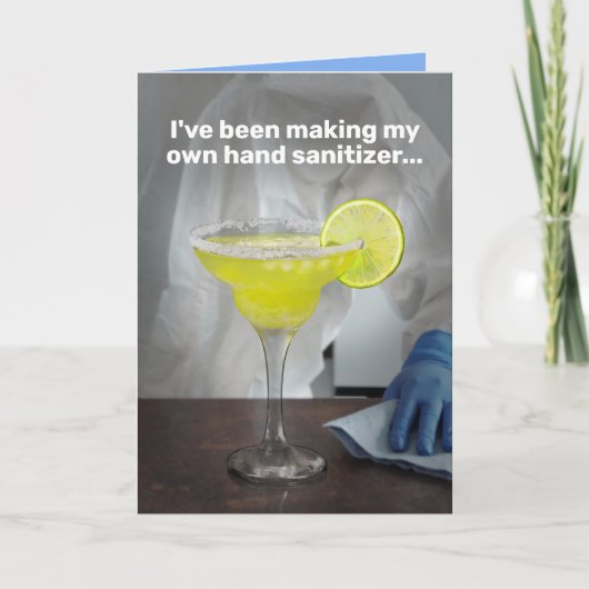 検疫おもしろいマルガリタハンドサニタイザー カード (正面)