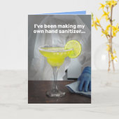 検疫おもしろいマルガリタハンドサニタイザー カード (黄色い花)