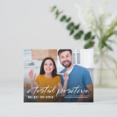 検疫おもしろい写真妊娠のお知らせ ポストカード (スタンド正面)