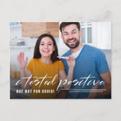 検疫おもしろい写真妊娠のお知らせ ポストカード (正面)