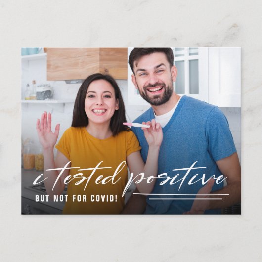 検疫おもしろい写真妊娠のお知らせ ポストカード (正面)