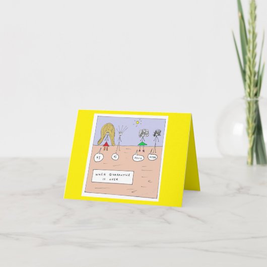 検疫おもしろい後の調髪誕生日カード シーズンカード (正面)