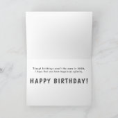 検疫おもしろい誕生日カード2020漫画&詩 カード (内部)