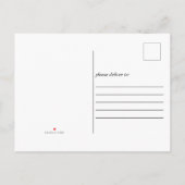 検疫で作成されたス生まれたばかりのクリエレガントシンプルプト 案内ポストカード (裏面)