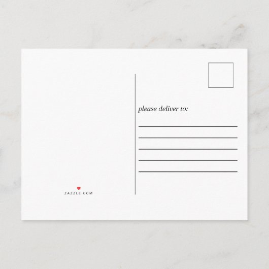 検疫で作成されたス生まれたばかりのクリエレガントシンプルプト 案内ポストカード (裏面)