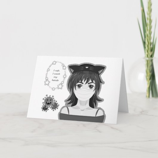 検疫の女の子。マンガスタイル シーズンカード (正面)