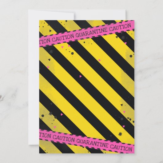 検疫の誕生日パーティーの招待の仮想ズーム 招待状 (裏面)