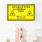 検疫の誕生日パーティー任意の年齢パーソナライズされた 横断幕 (インサイチュ)