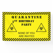 検疫の誕生日パーティー任意の年齢パーソナライズされた