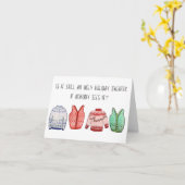 検疫の醜いセーター カード (黄色い花)