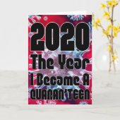 検疫の10代の若者になる カード (黄色い花)