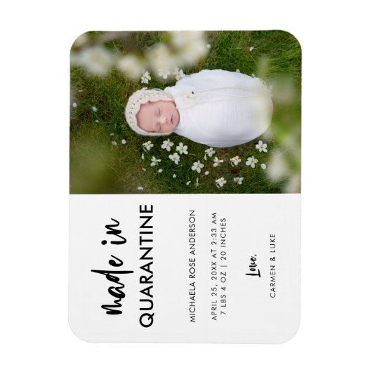 検疫エレガント縦ベビー製生まれたばかりの マグネット (縦)